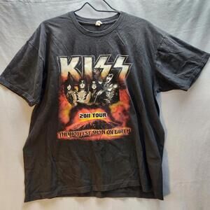Kiss 2011 World Tour Tshirt Black Mens Size XL‎